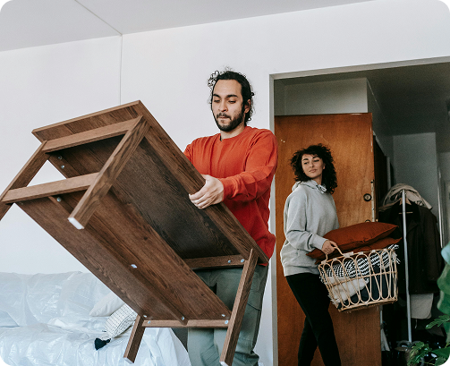 Residents moving into a new home supported by the Worcester Housing Authority