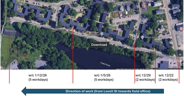 National Grid Work on Lakeside Ave to Limit Parking at Lakeside Apartments