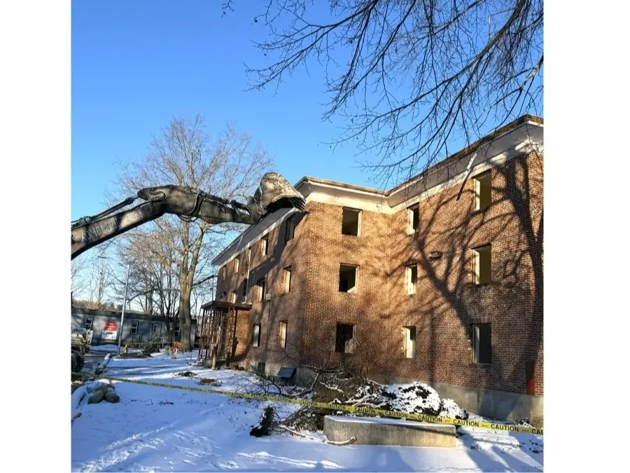Lakeside Apartments Demolition Underway in Worcester