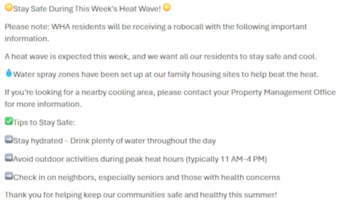Tips to stay safe as high heat moves into area.
